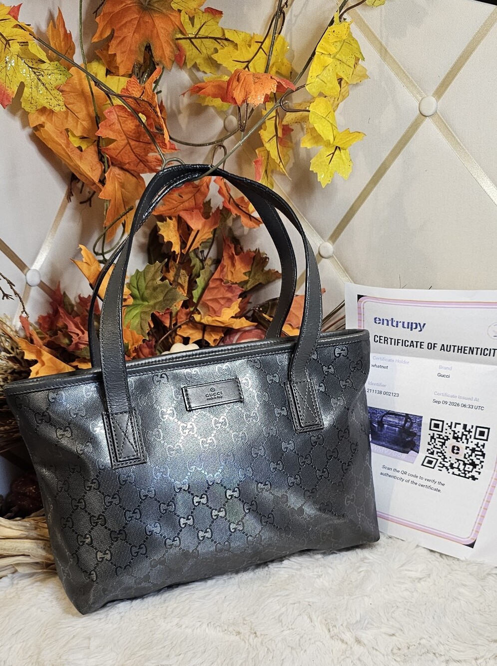 Gucci GG Imprimé Joy tote bag With COA.
